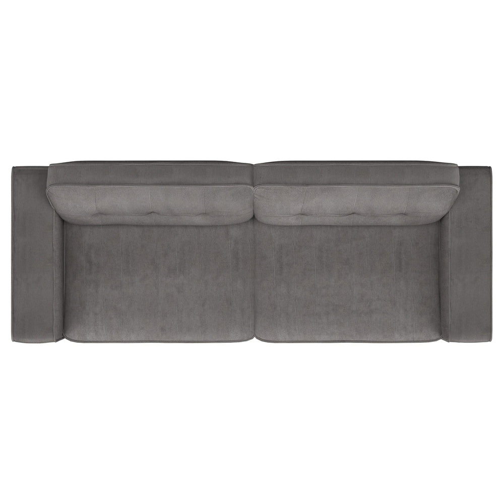 Conjunto de sofá tapizado de 2 piezas con brazos articulados Deerhurst en color carbón
