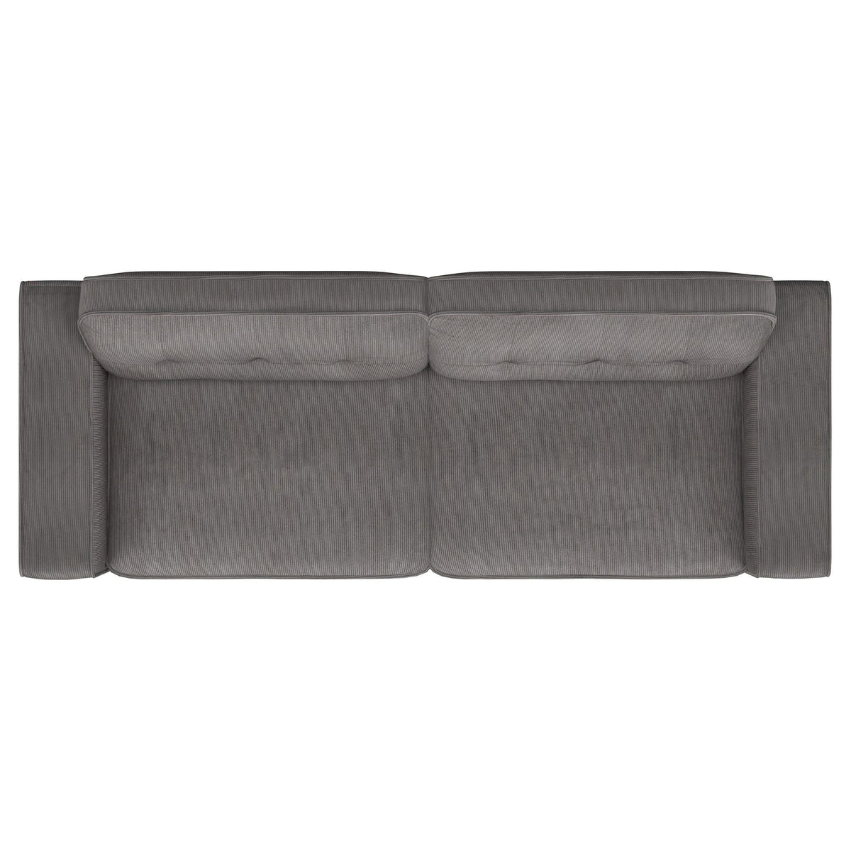 Conjunto de sofá tapizado de 2 piezas con brazos articulados Deerhurst en color carbón