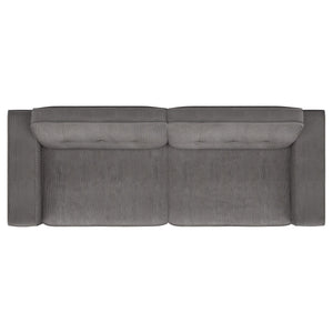 Conjunto de sofá tapizado de 2 piezas con brazos articulados Deerhurst en color carbón