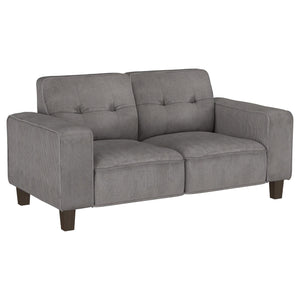Conjunto de sofá tapizado de 2 piezas con brazos articulados Deerhurst en color carbón