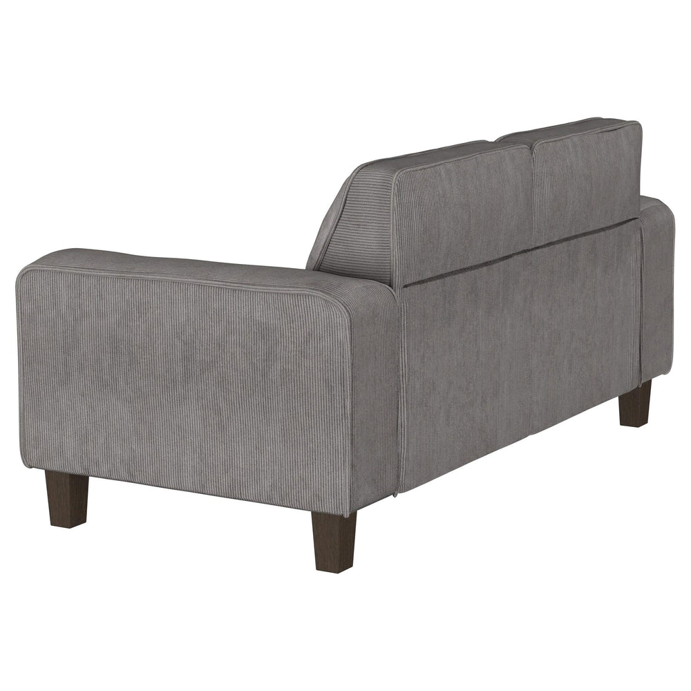 Conjunto de sofá tapizado de 2 piezas con brazos articulados Deerhurst en color carbón