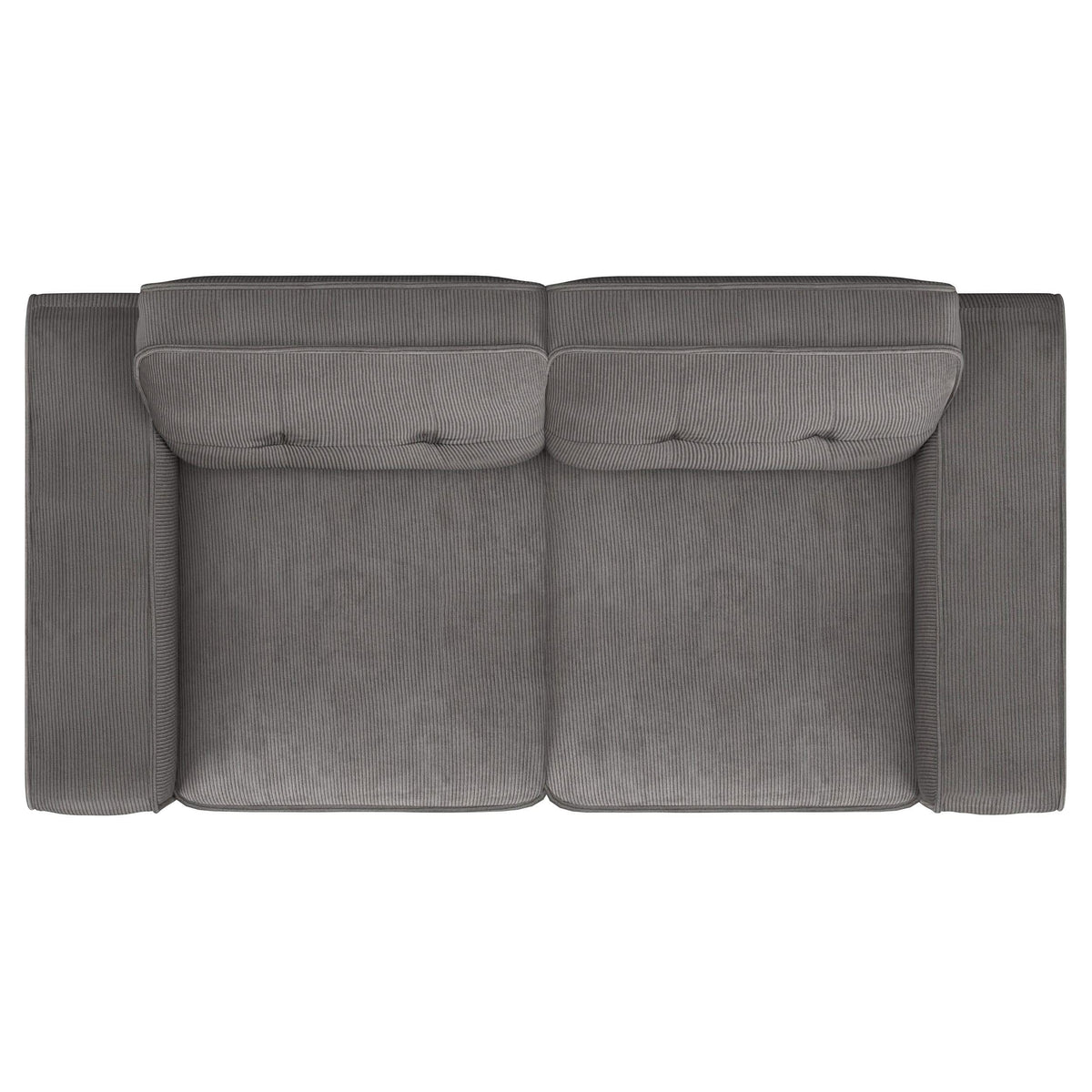Conjunto de sofá tapizado de 2 piezas con brazos articulados Deerhurst en color carbón