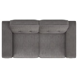 Conjunto de sofá tapizado de 2 piezas con brazos articulados Deerhurst en color carbón