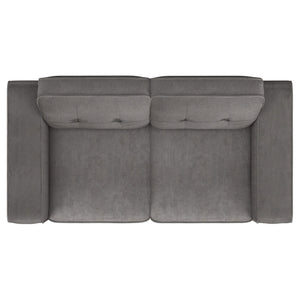 Conjunto de sofá tapizado de 2 piezas con brazos articulados Deerhurst en color carbón