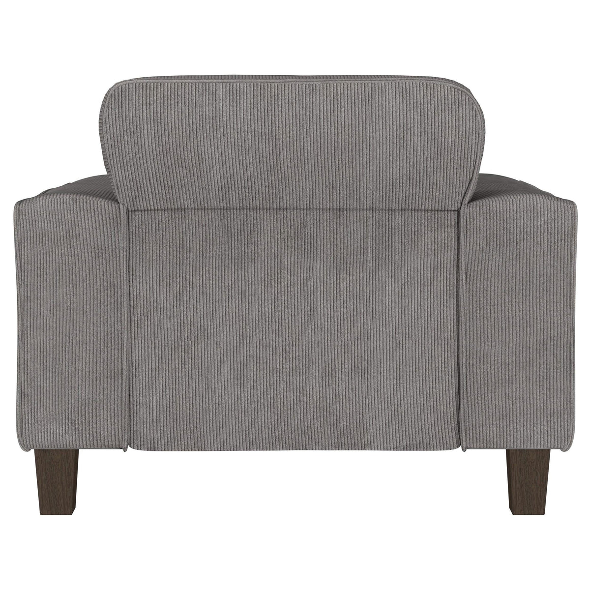 Sillón tapizado Deerhurst con brazos articulados y capitoné, color carbón