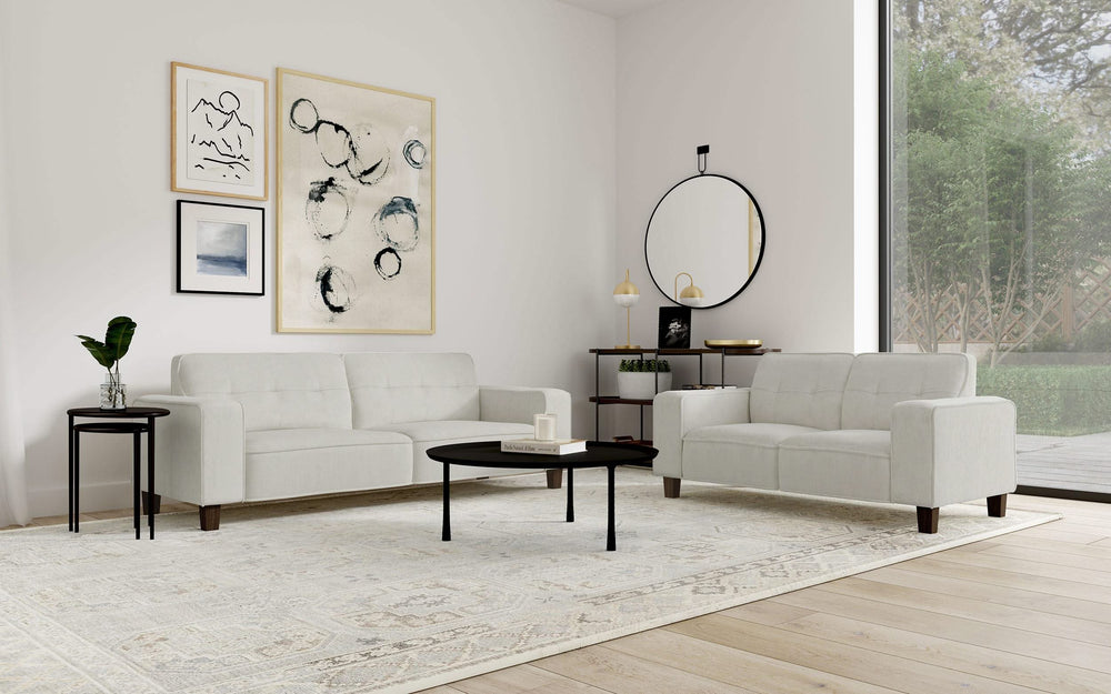 Conjunto de sofá tapizado de 2 piezas con brazos articulados Deerhurst en color gris