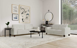 Conjunto de sofá tapizado de 2 piezas con brazos articulados Deerhurst en color gris