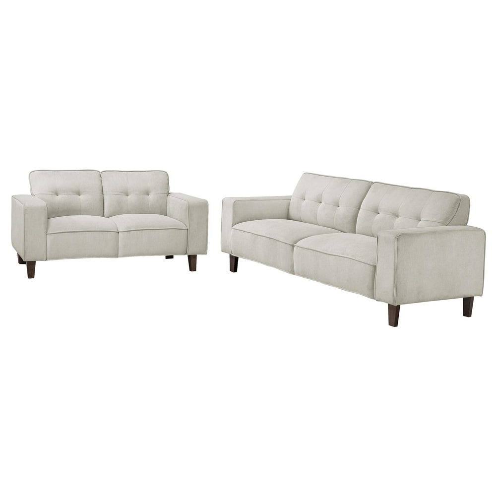 Conjunto de sofá tapizado de 2 piezas con brazos articulados Deerhurst en color gris