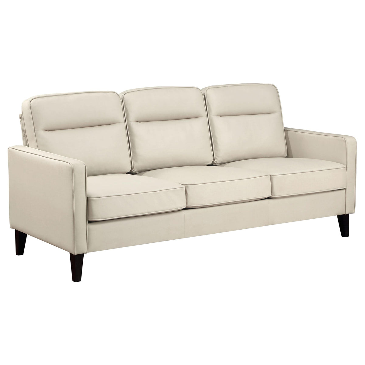 Conjunto de sofá tapizado Jonah de 2 piezas con brazos articulados, color marfil