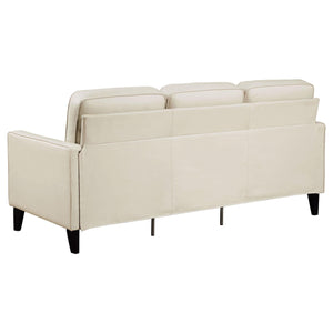 Conjunto de sofá tapizado Jonah de 2 piezas con brazos articulados, color marfil