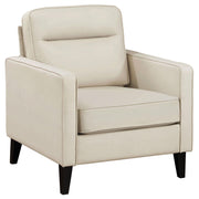 Jonah Upholstered Track Arm Accent Chair Ivory
