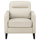 Sillón tapizado Jonah con brazos de riel, color marfil
