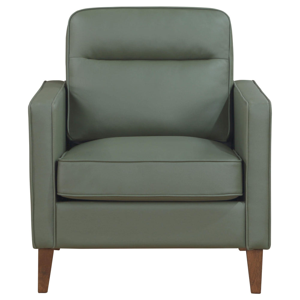 Sillón tapizado Jonah con brazos de riel, color verde