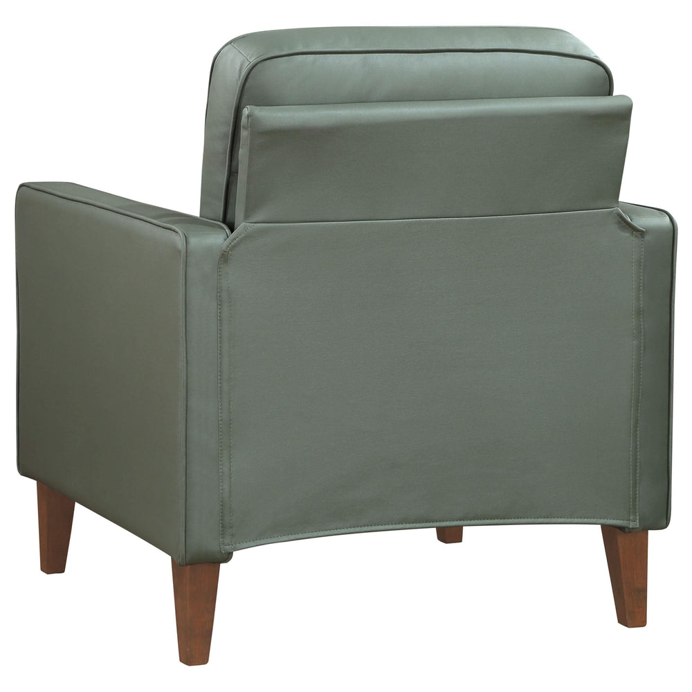 Sillón tapizado Jonah con brazos de riel, color verde