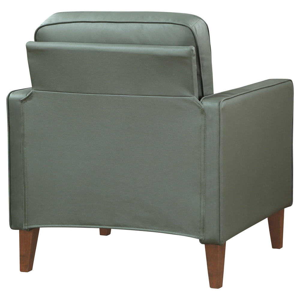 Sillón tapizado Jonah con brazos de riel, color verde