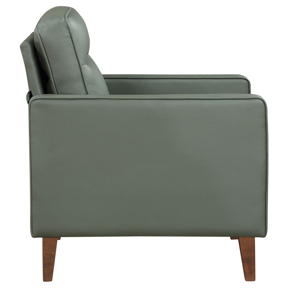 Sillón tapizado Jonah con brazos de riel, color verde