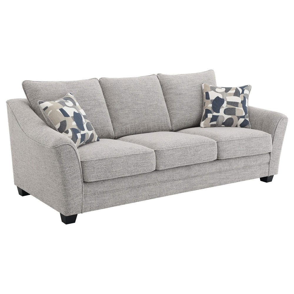 Conjunto de sofá tapizado de 2 piezas Tomkins Boucle en gris claro