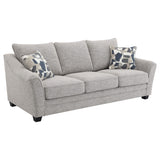 Conjunto de sofá tapizado de 2 piezas Tomkins Boucle en gris claro