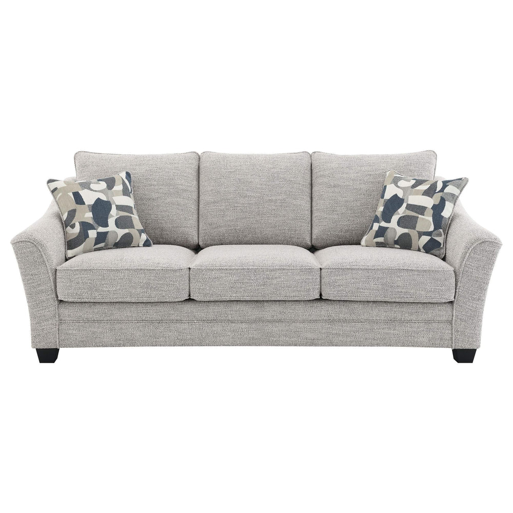 Conjunto de sofá tapizado de 2 piezas Tomkins Boucle en gris claro
