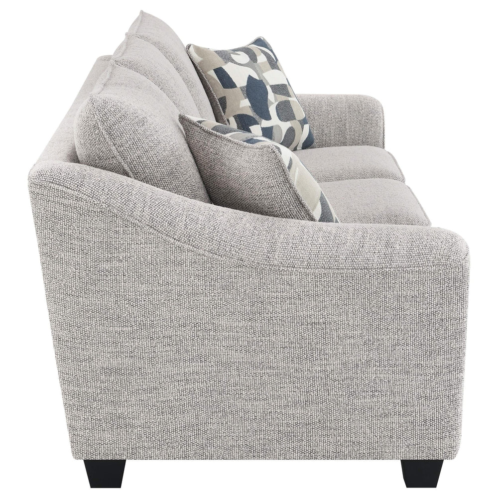 Conjunto de sofá tapizado de 2 piezas Tomkins Boucle en gris claro