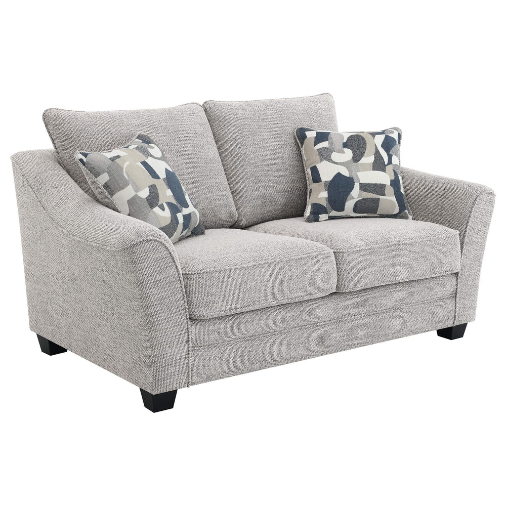 Conjunto de sofá tapizado de 2 piezas Tomkins Boucle en gris claro