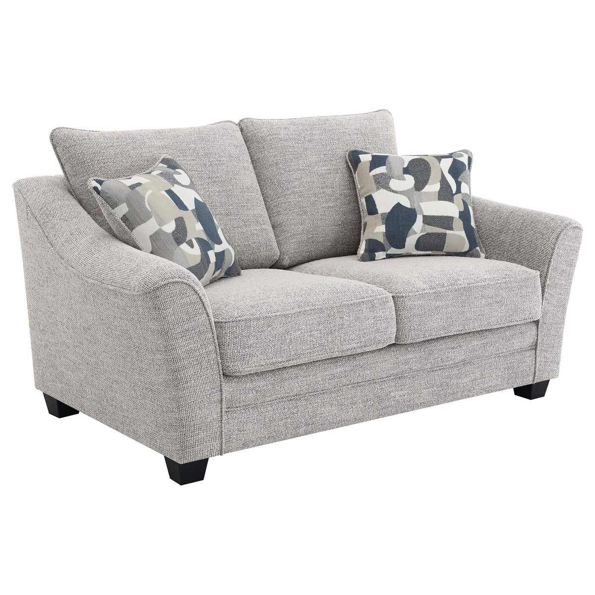 Conjunto de sofá tapizado de 2 piezas Tomkins Boucle en gris claro