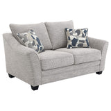Conjunto de sofá tapizado de 2 piezas Tomkins Boucle en gris claro