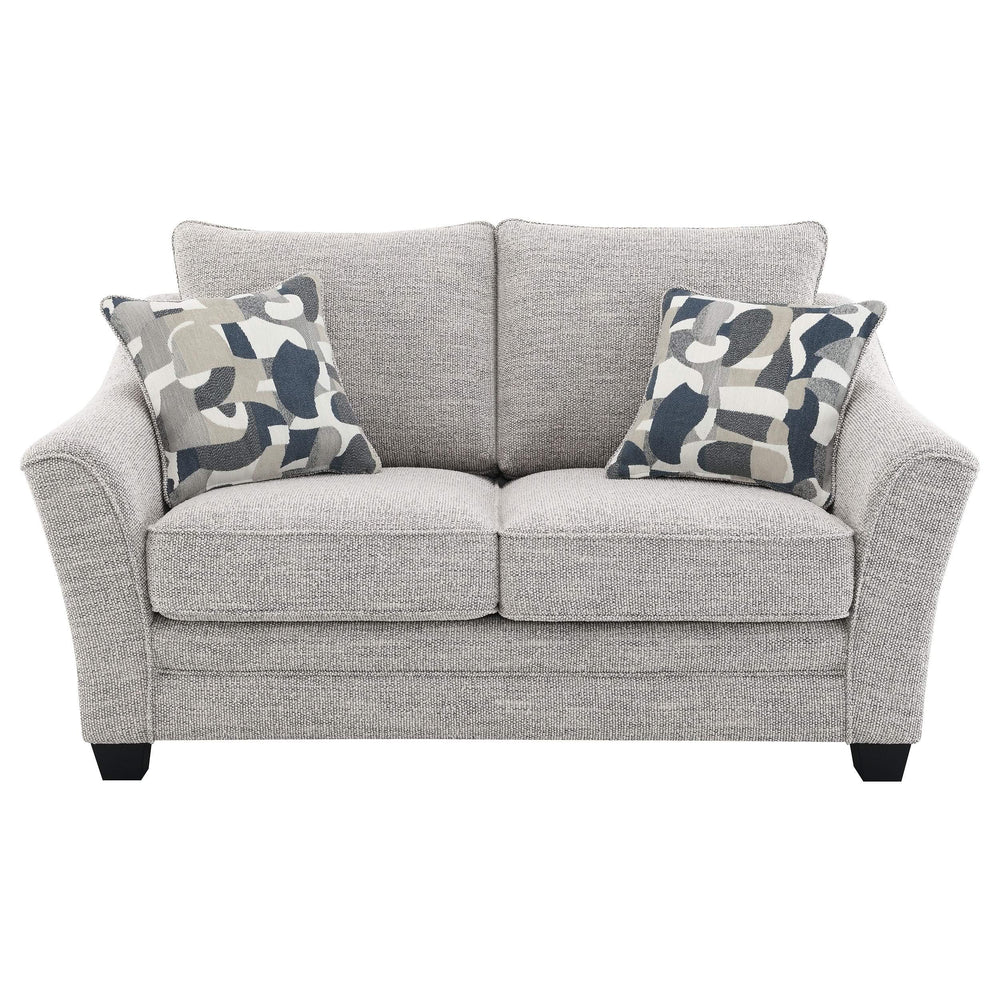 Conjunto de sofá tapizado de 2 piezas Tomkins Boucle en gris claro