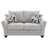 Conjunto de sofá tapizado de 2 piezas Tomkins Boucle en gris claro
