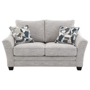 Conjunto de sofá tapizado de 2 piezas Tomkins Boucle en gris claro