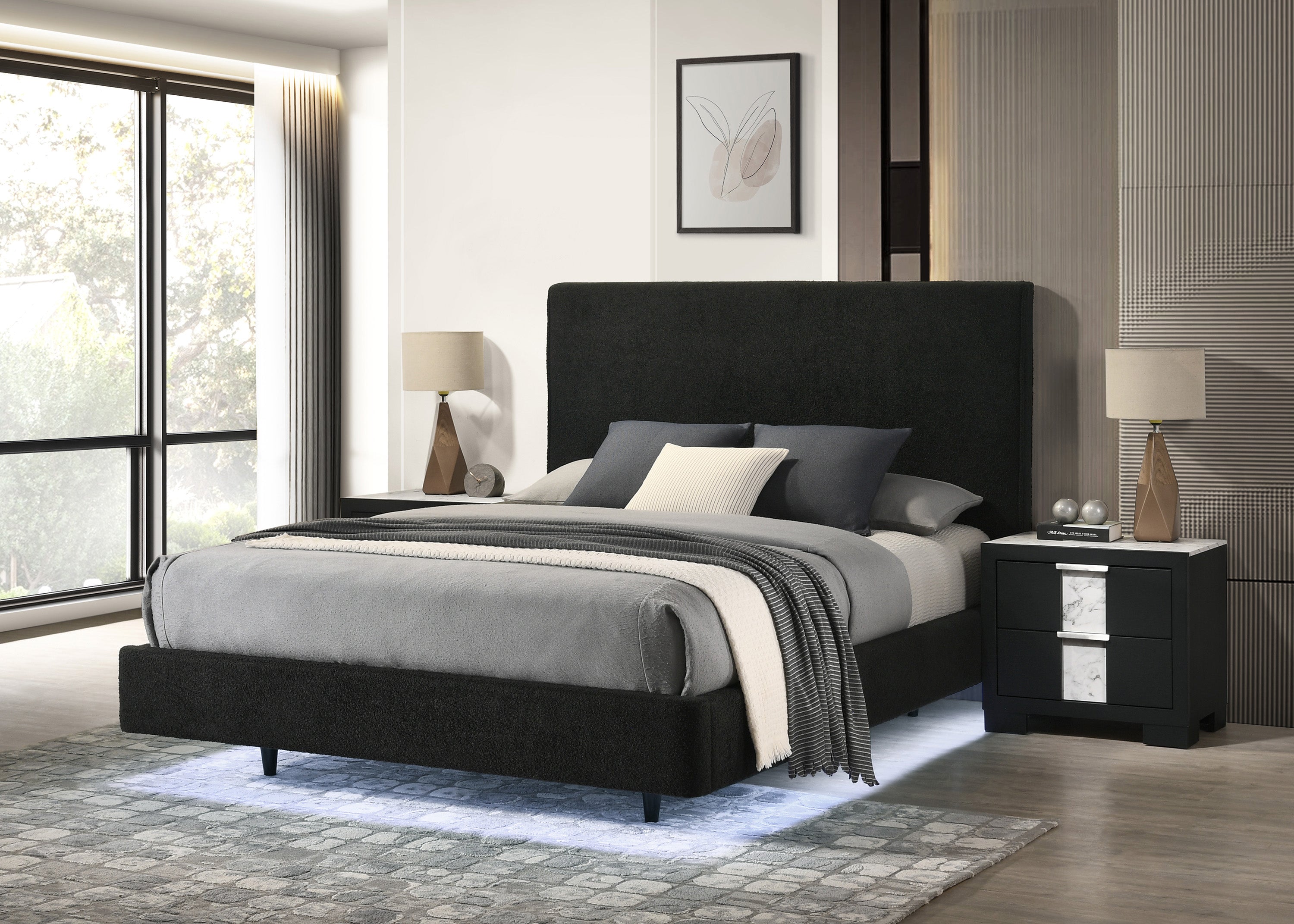 FABLE QUEEN FOOTBOARD BLACK BOUCLE