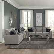 Drayton 2-piece Flared Arm Upholstered Living Room Set Warm Grey