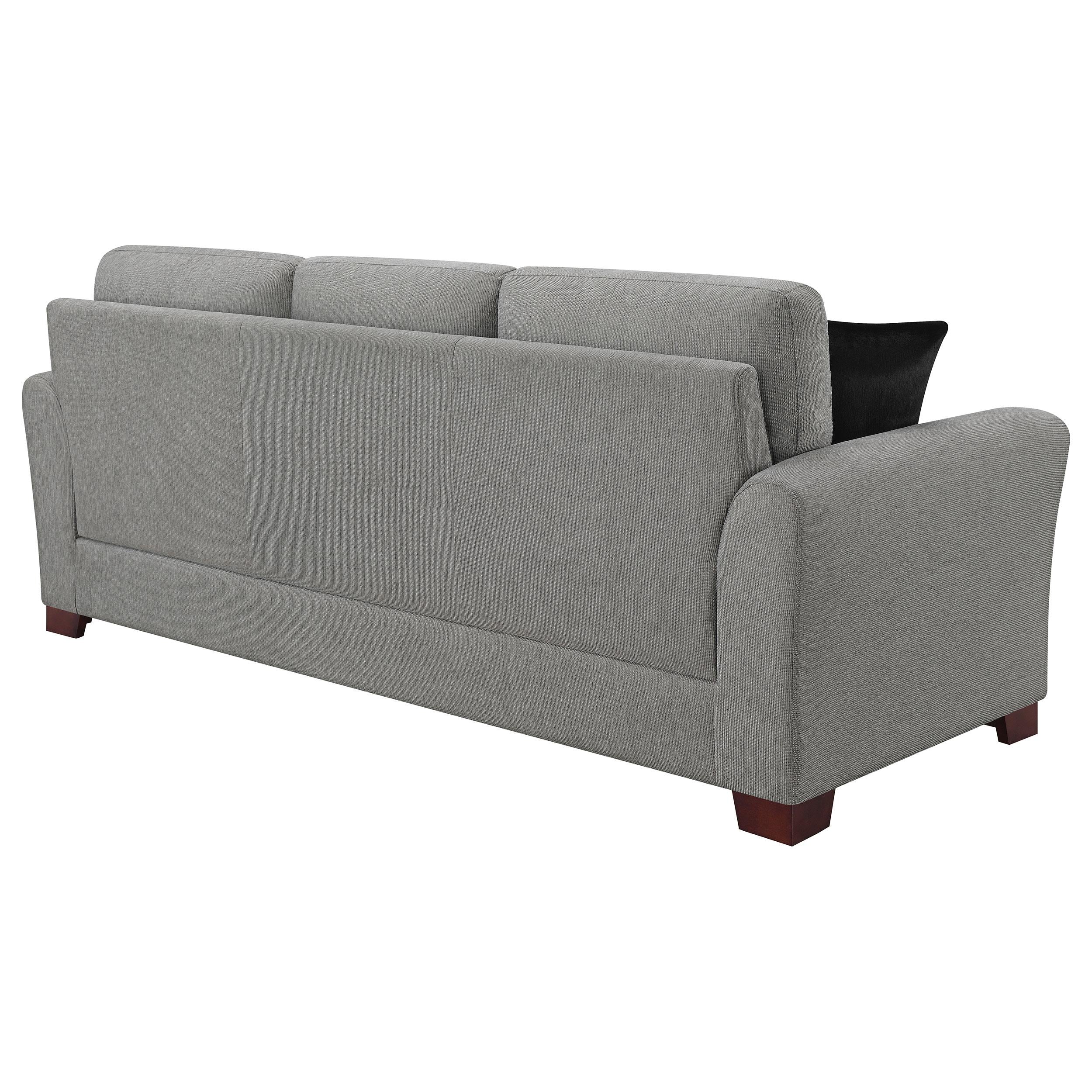 Drayton Flared Arm Upholstered Sofa Warm Grey