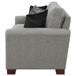 Drayton Upholstered Flared Arm Loveseat Warm Grey