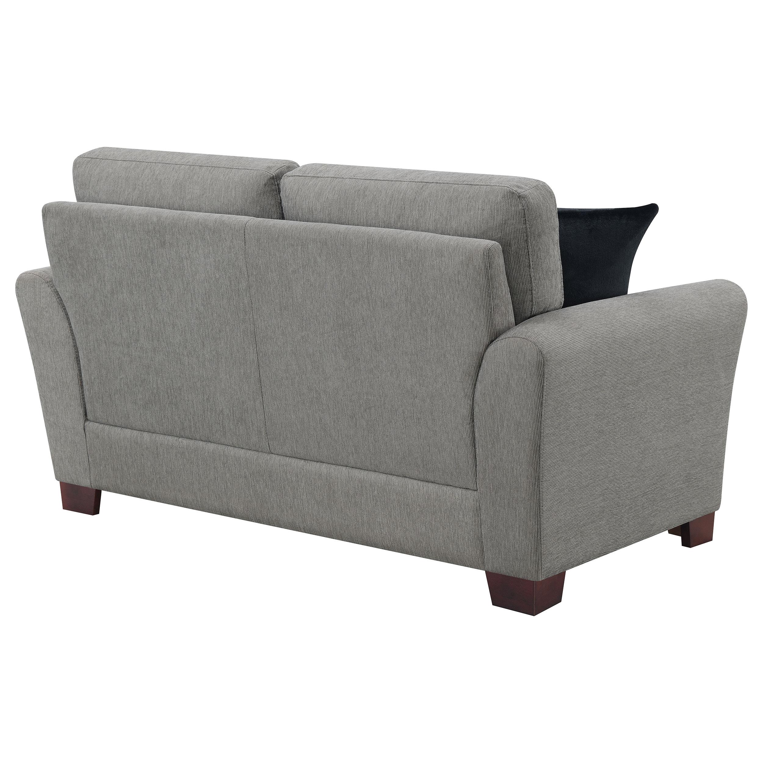 Drayton Upholstered Flared Arm Loveseat Warm Grey