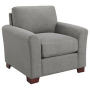 Drayton Flared Arm Upholstered Chair Warm Grey