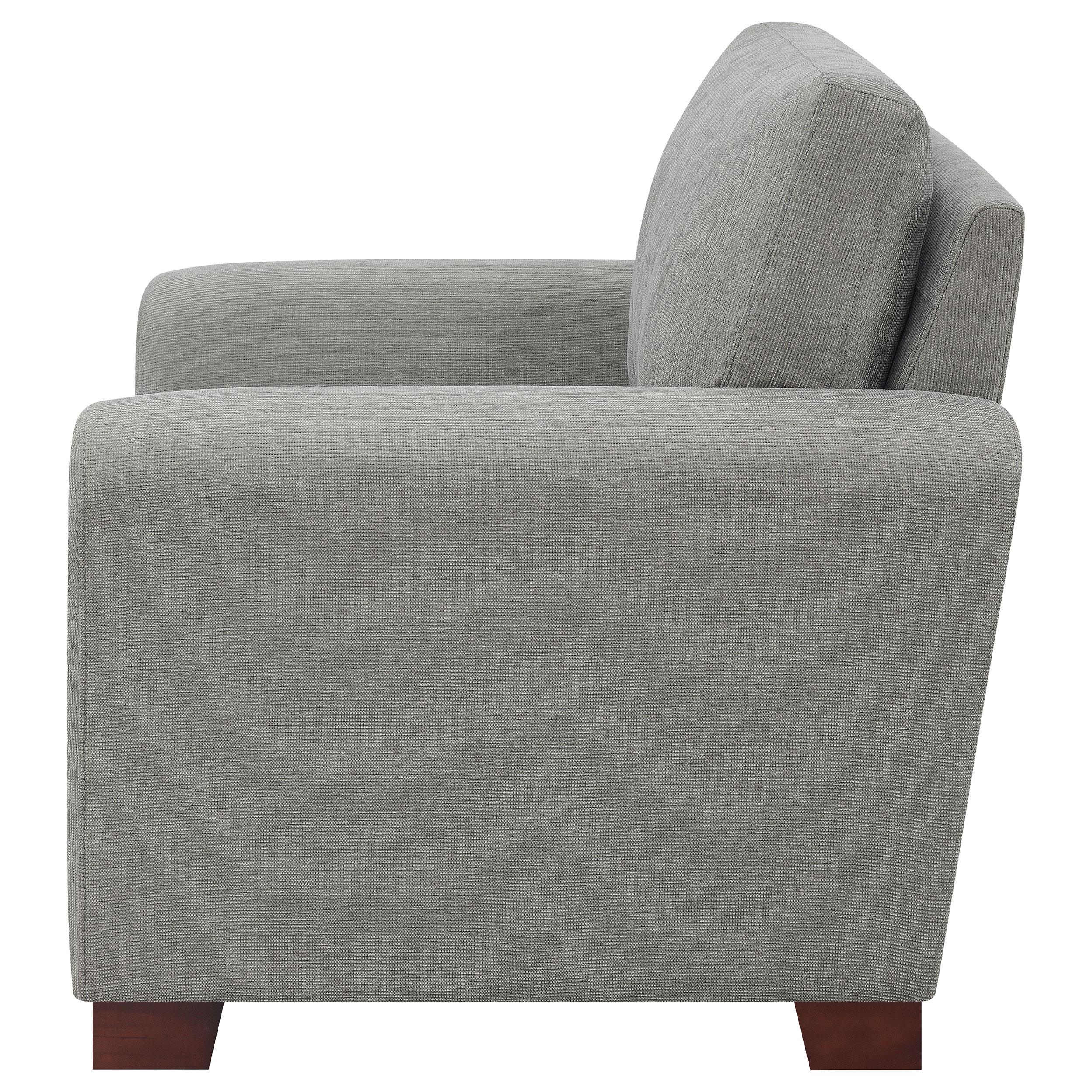 Drayton Flared Arm Upholstered Chair Warm Grey
