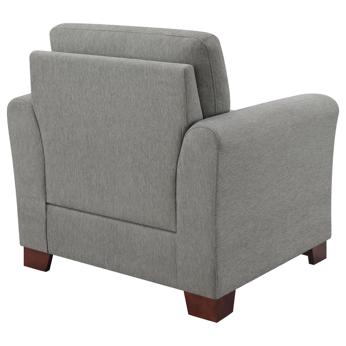 Silla tapizada Drayton con brazos acampanados, gris cálido