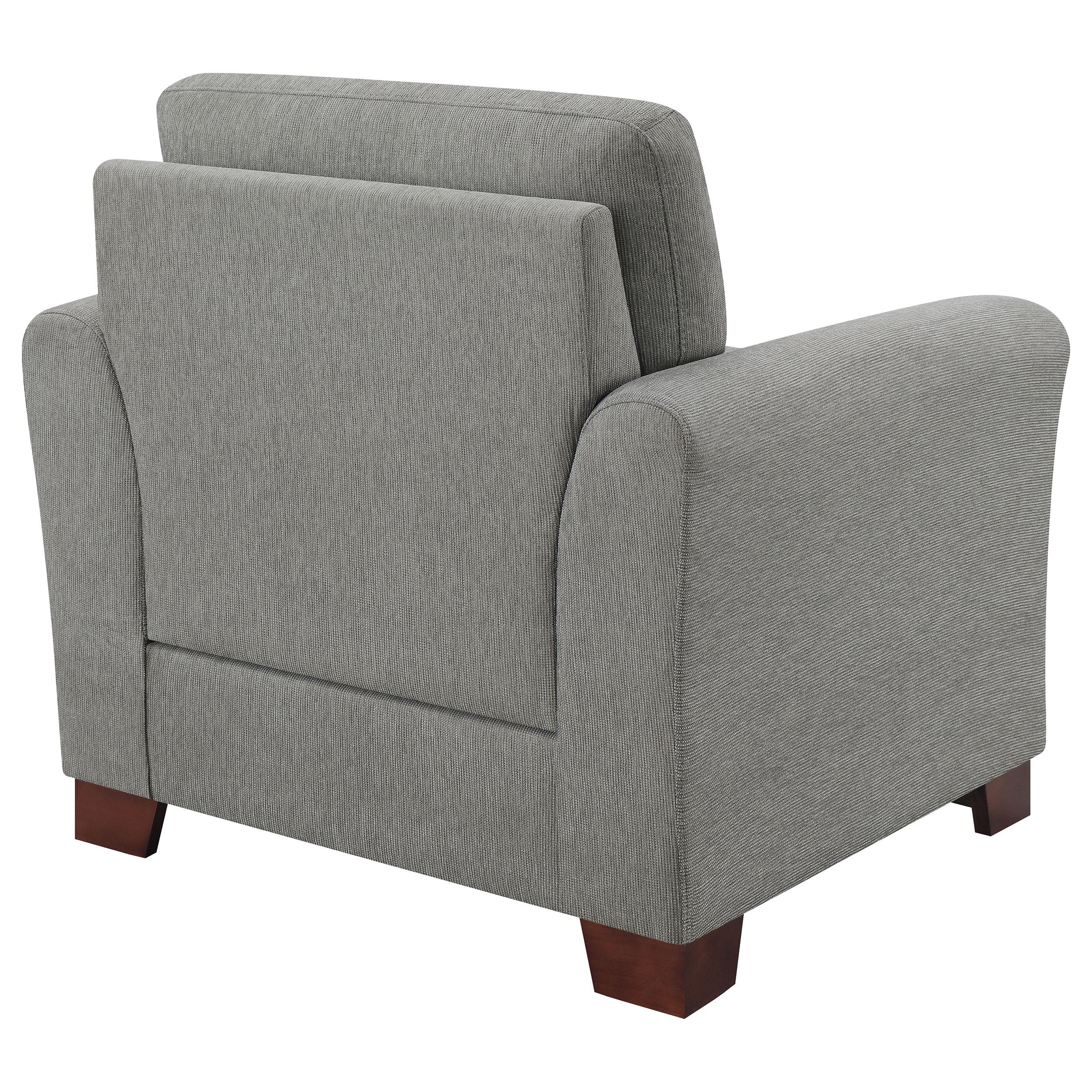 Drayton Flared Arm Upholstered Chair Warm Grey