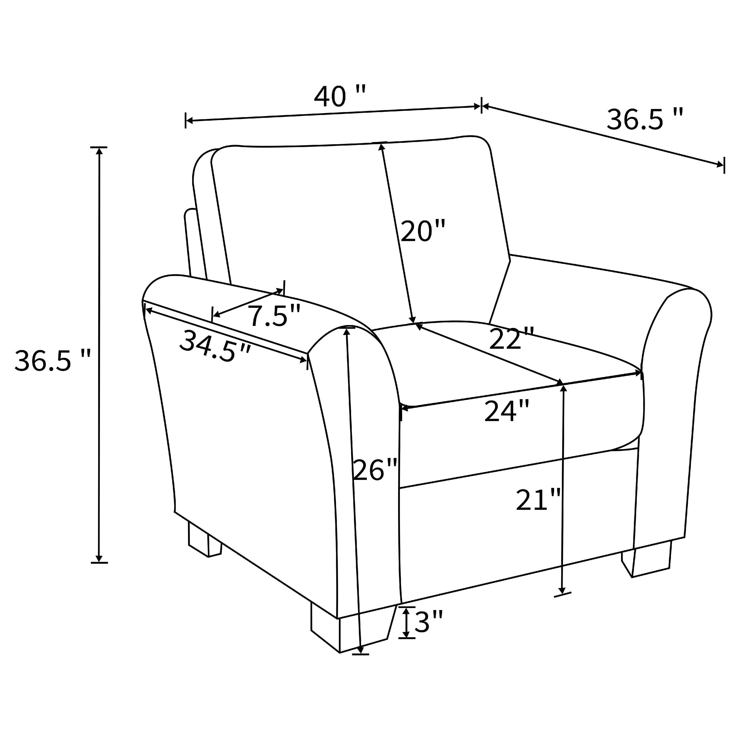 Drayton Flared Arm Upholstered Chair Warm Grey