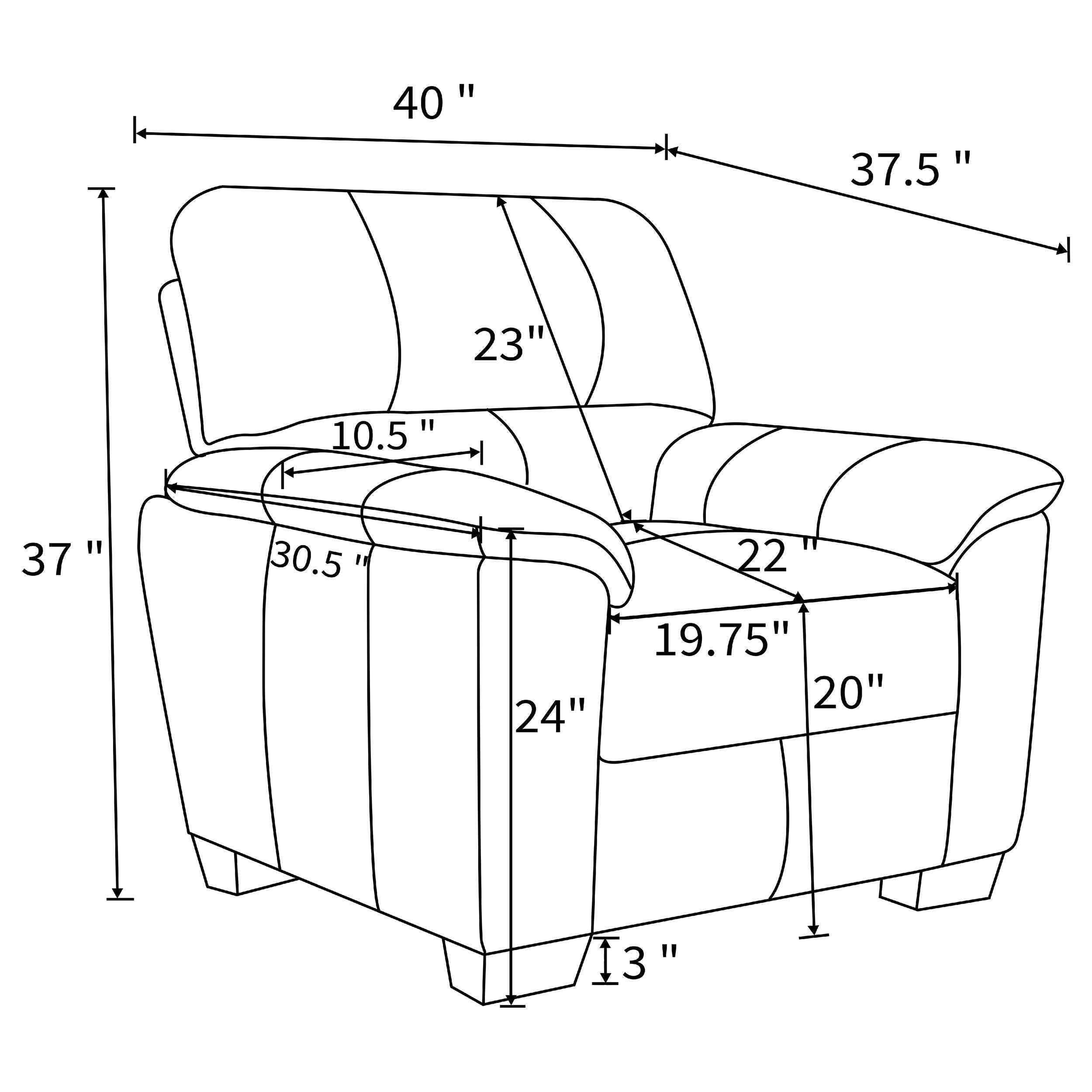 Hartsook Upholstered Padded Arm Accent Chair Charcoal Grey