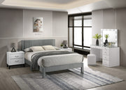 LUCIA FULL PLATFORM BED LIGHT GREY