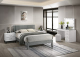 LUCIA QUEEN PLATFORM BED LIGHT GREY