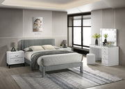 LUCIA QUEEN PLATFORM BED LIGHT GREY