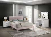 LUCIA QUEEN PLATFORM BED PINK