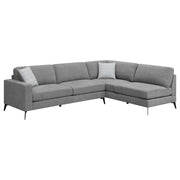 Clint Upholstered Track Arm Sectional Sofa Grey