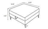 Clint Square Upholstered Tufted Storage Ottoman Aloe