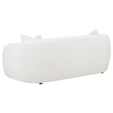 Conjunto de sofá Isabella de 2 piezas tapizado en piel de oveja sintética color natural