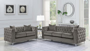 Phoebe 2-piece Upholstered Tufted Sofa Set Urban Bronze