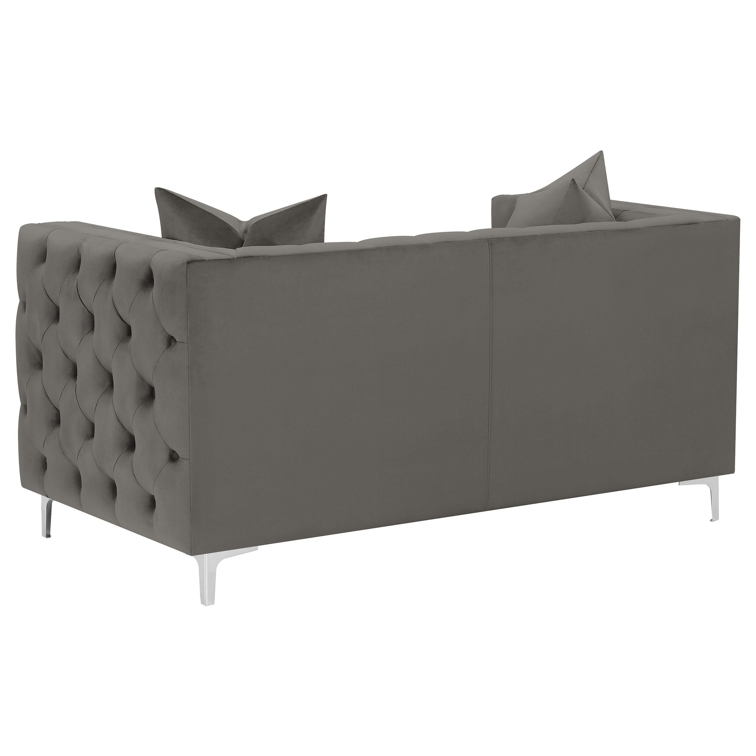 Phoebe 2-piece Upholstered Tufted Sofa Set Urban Bronze
